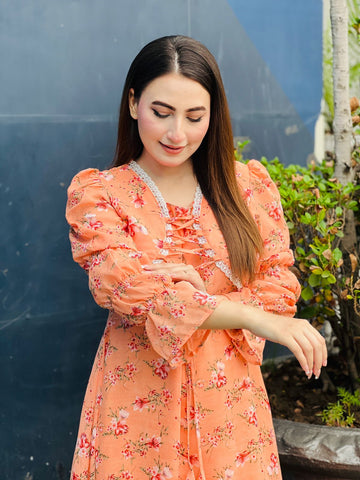 FLORAL CHIFON FROCK
