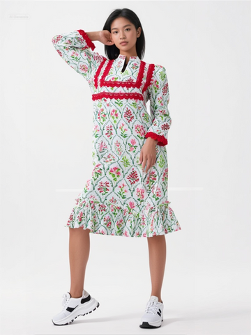 Cotton Chicken Lace Frock – Everyday Ethnic Elegance