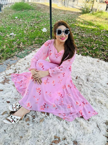Floral Chiffon Frock