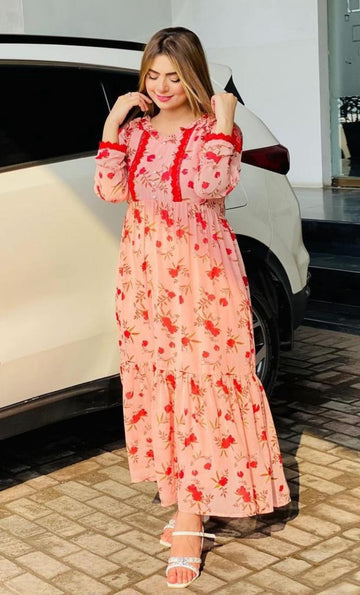 Floral Chiffon Frock