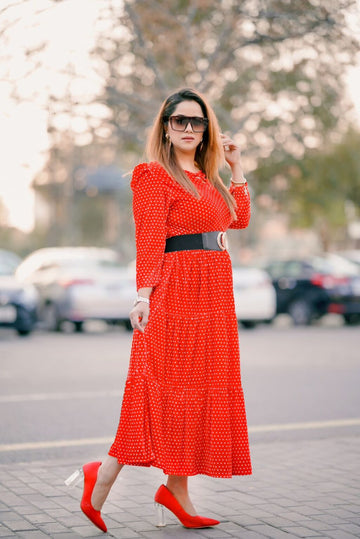 Velvet polka dot Frock