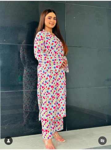 Print lawn Shirt Trouser (Doria lawn 2pcs) SA-850