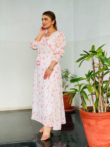 Floral Chiffon Frock