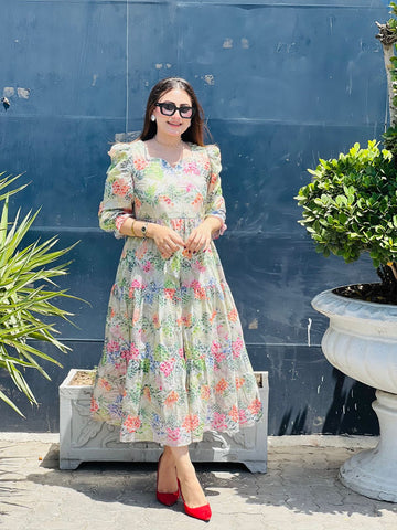 Printed Chicken Frock