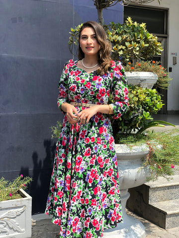 Floral Chiffon Frock