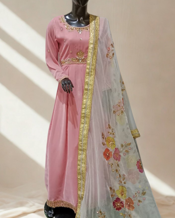 Huriya Velvet Frock