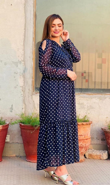 Dot Chiffon Frock