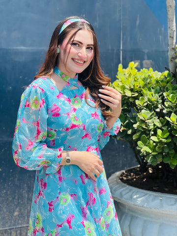 Floral Chiffon Frock