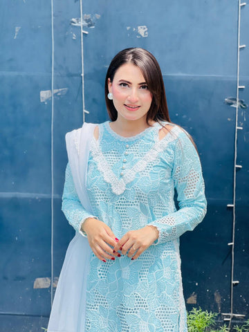 Chicken 3pcs suit with chiffon Duppta