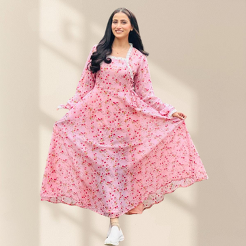 Chiffon Maxi with lace