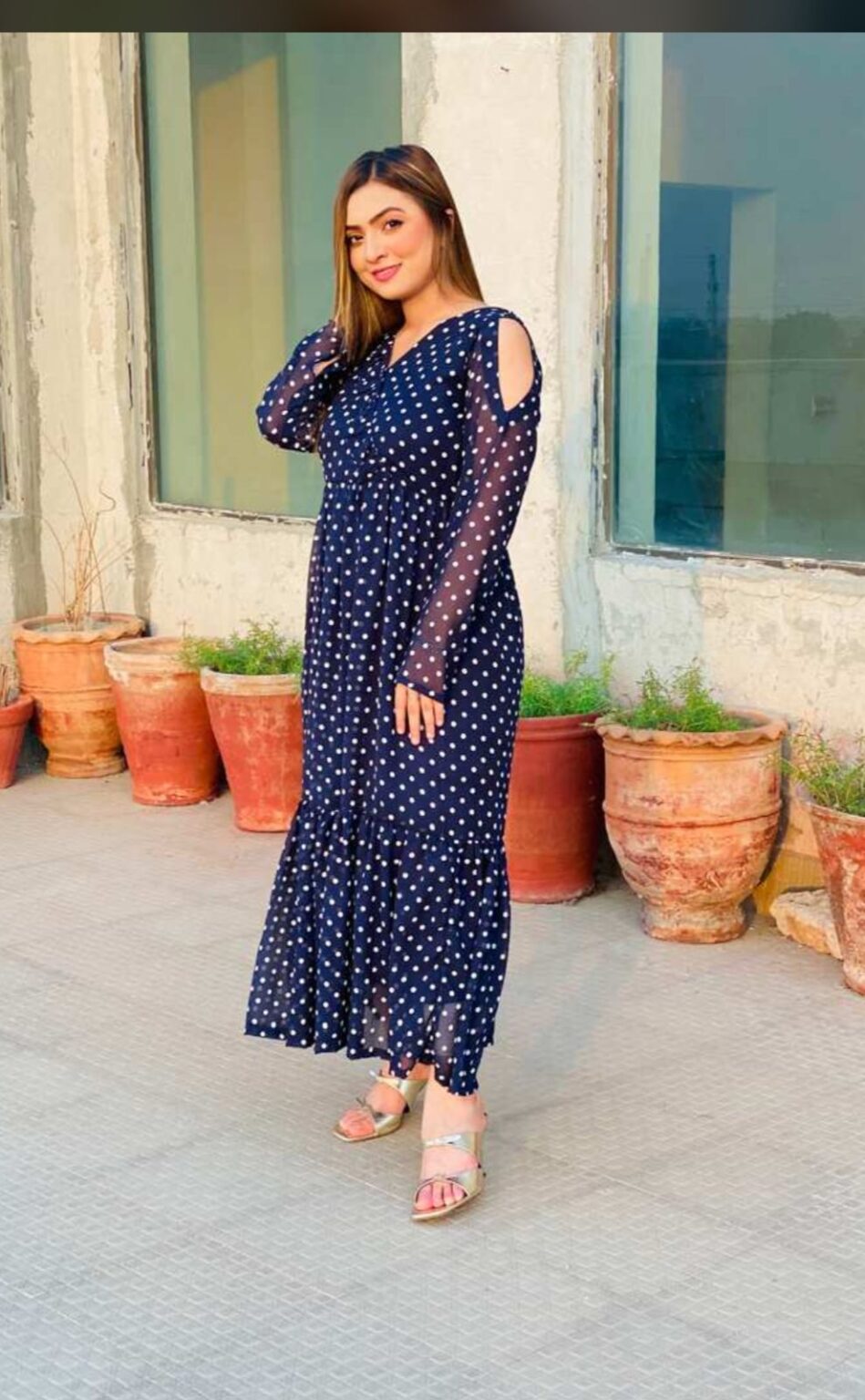 Dot Chiffon frock