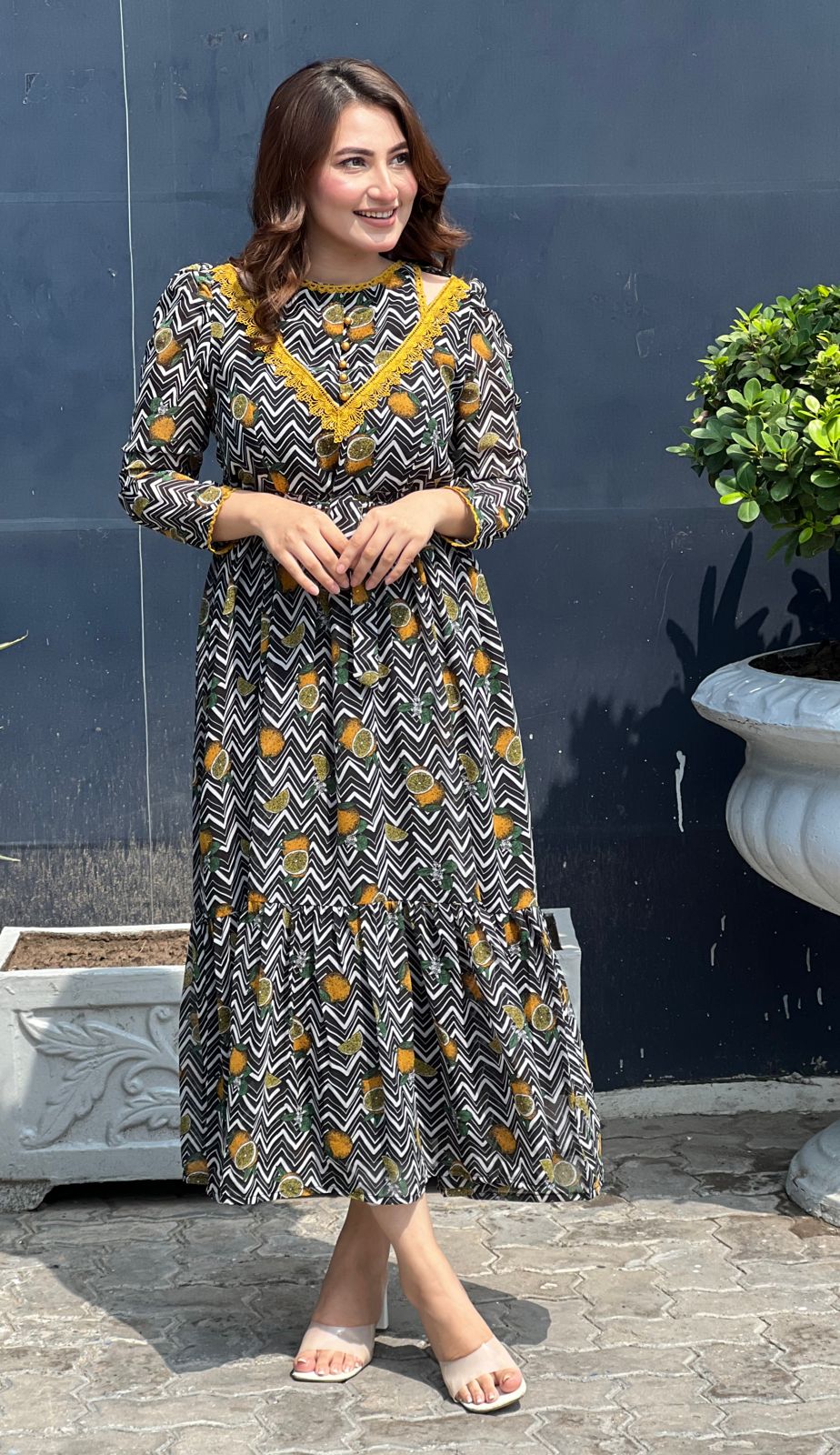 Floral Chiffon Frock