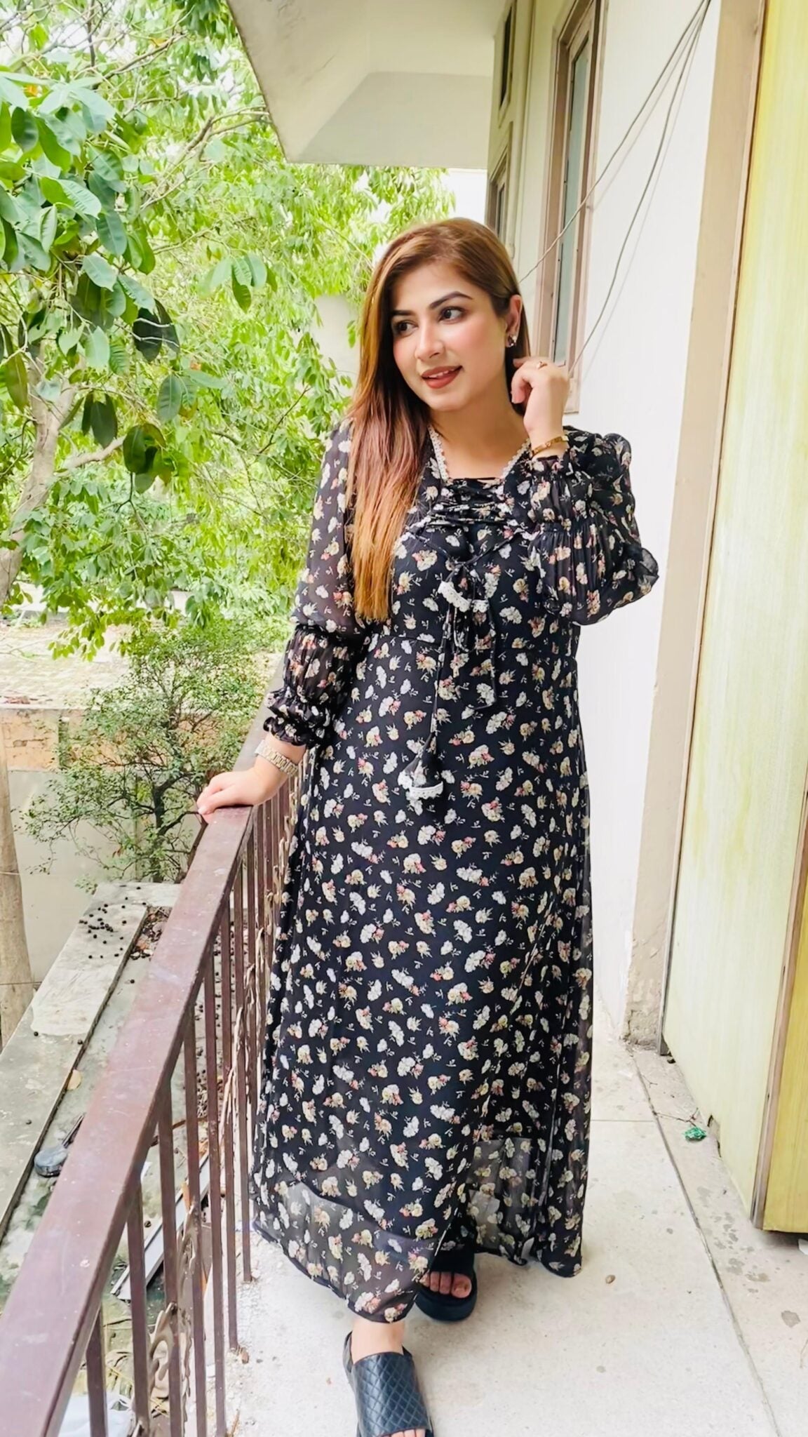 Floral Chiffon Frock