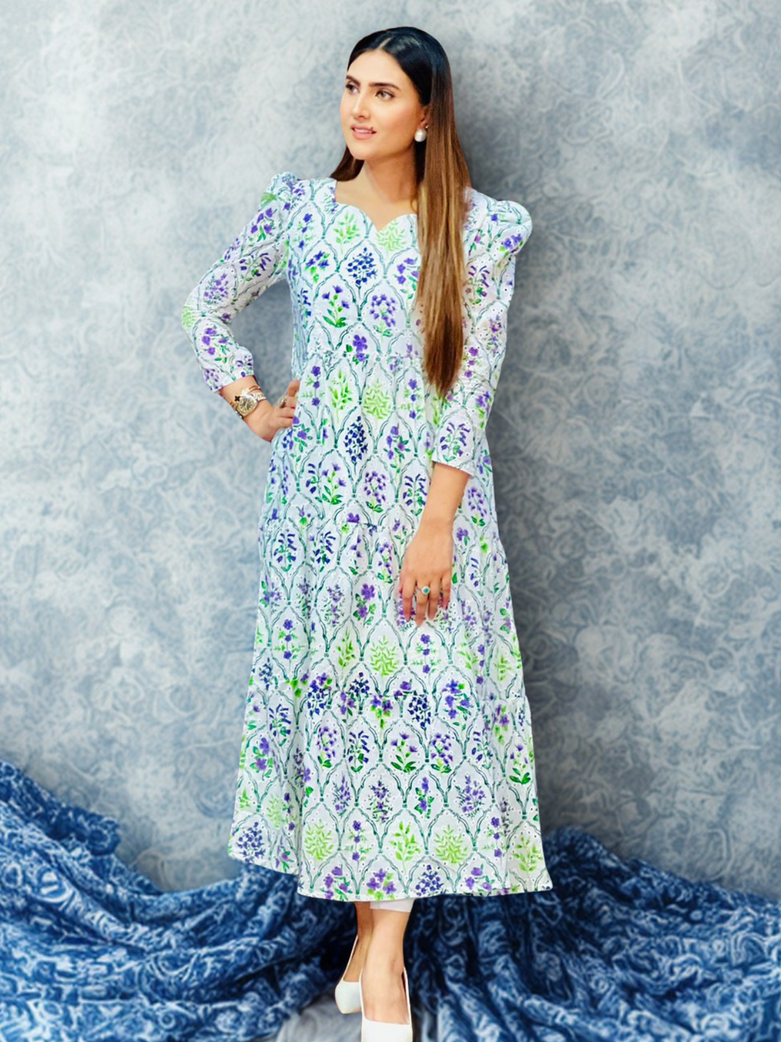 Lightweight Printed Chicken Frock – Perfect for Everyday Elegance