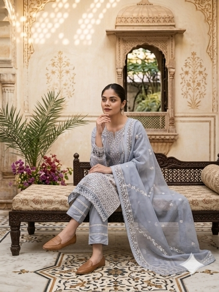 Zehra Embroidered Suit
