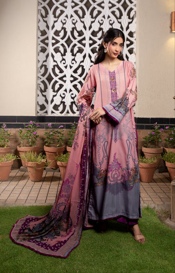 Meherzaad 3pc Unstitched Suit