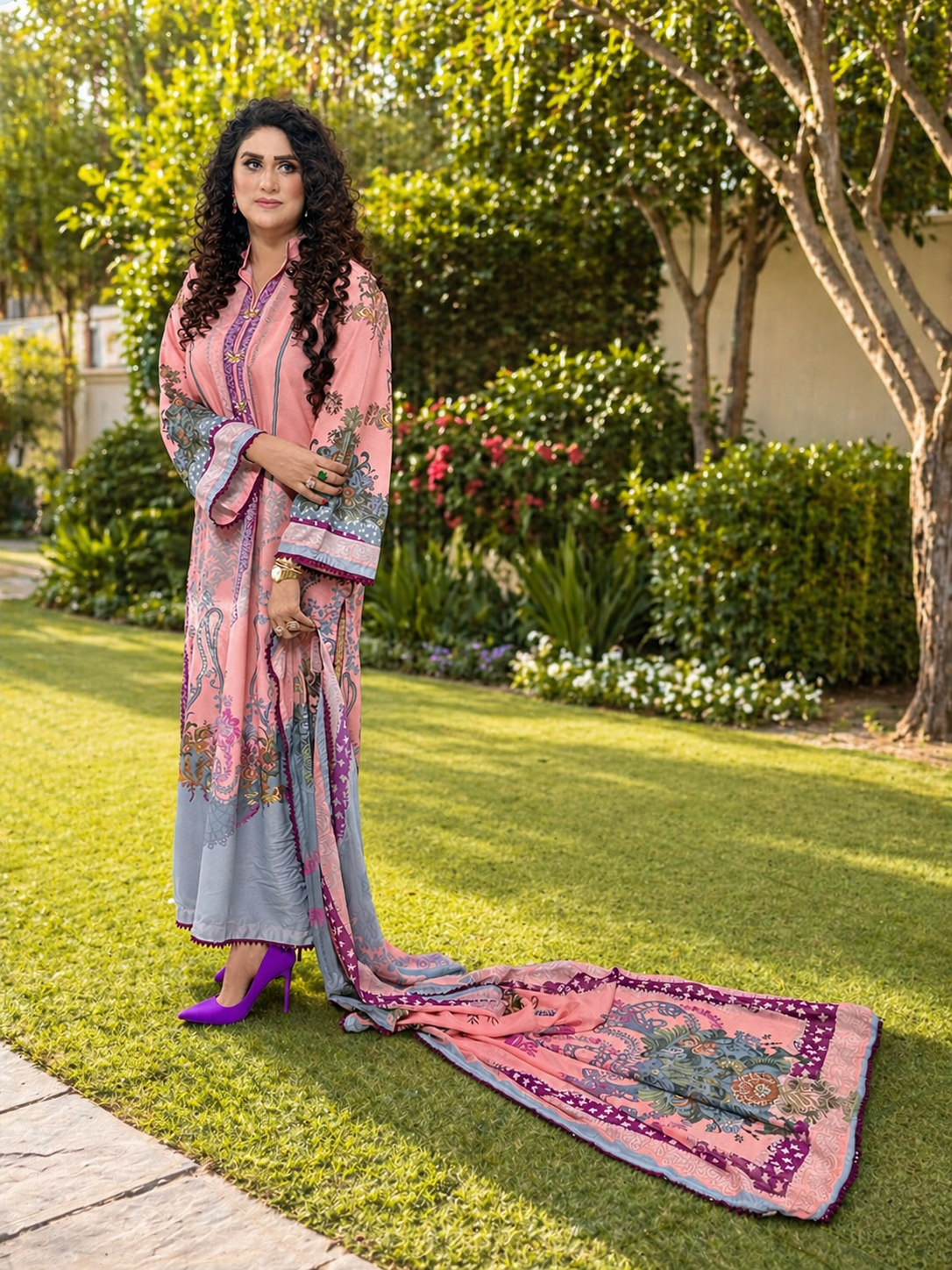 Meherzaad 3pc Unstitched Suit
