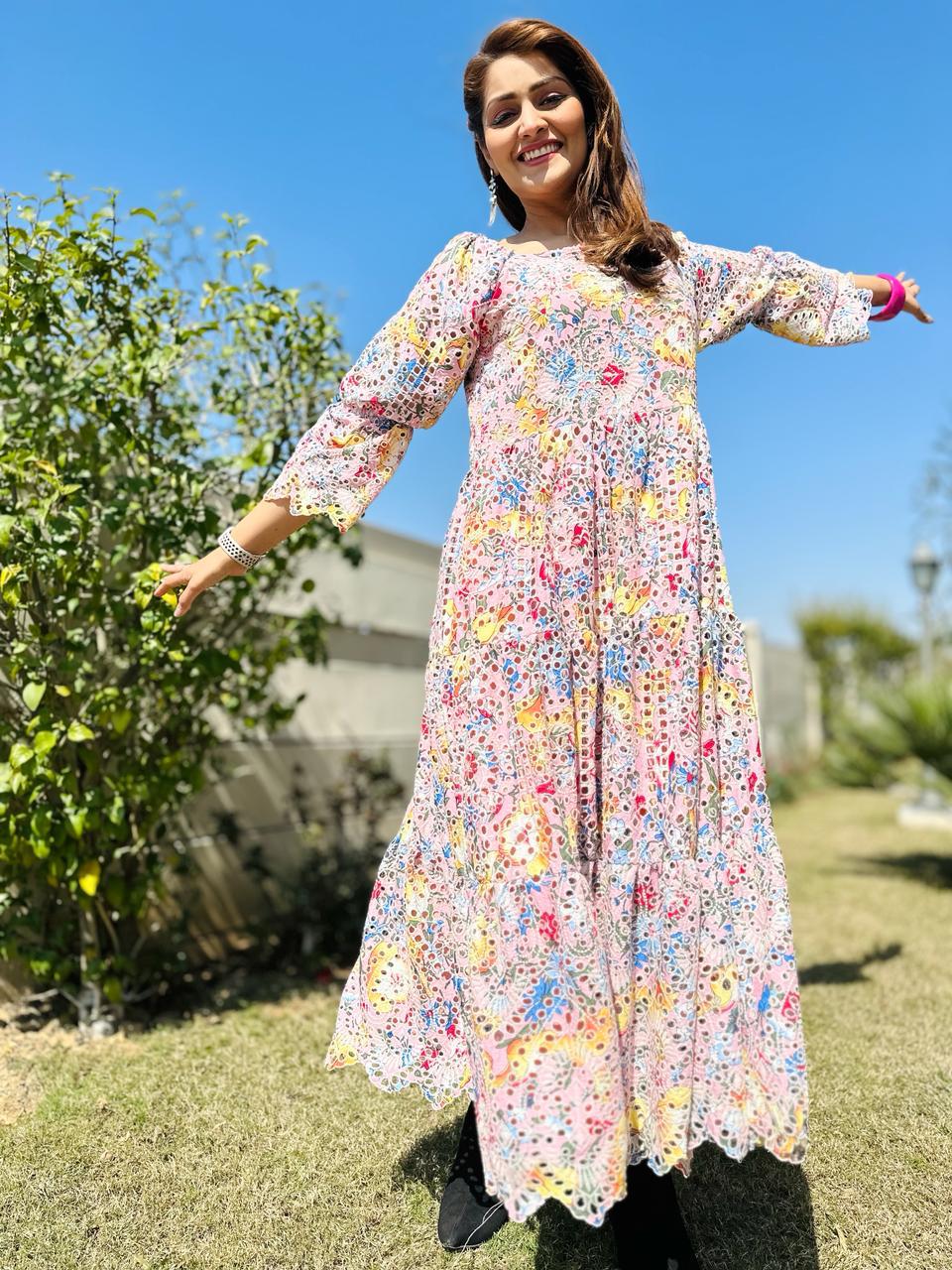 Rainbow Chicken Frock