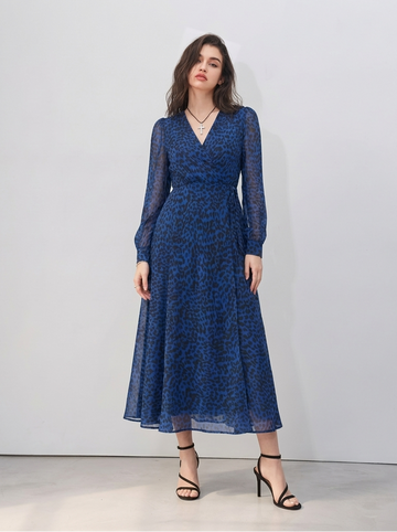 Leopard Pint Chiffon Maxi With Soft Lining(1 PC)