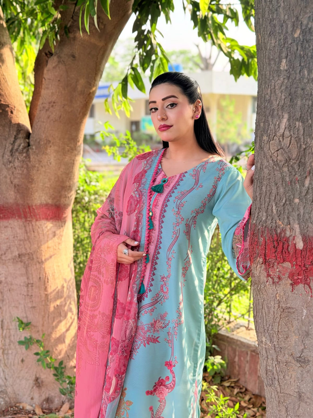 Zariah 3pc Unstitched  Suit
