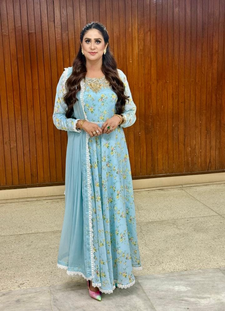 Korean Chiffon Frock Tila Emb Gala  ( Gallica Dress 3pc)