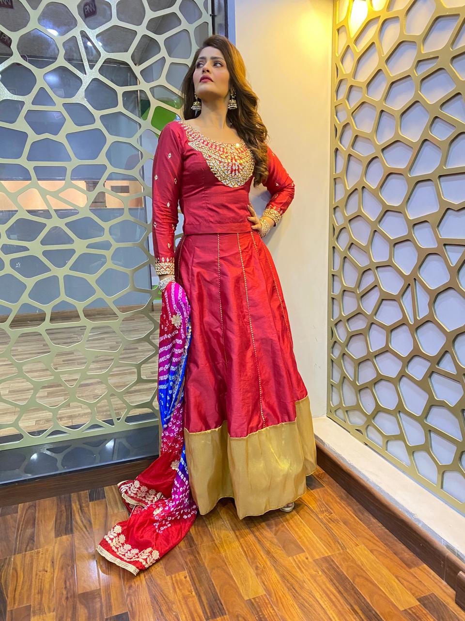 DOVE MIRROR LEHNGA (2 piece lehnga choli)