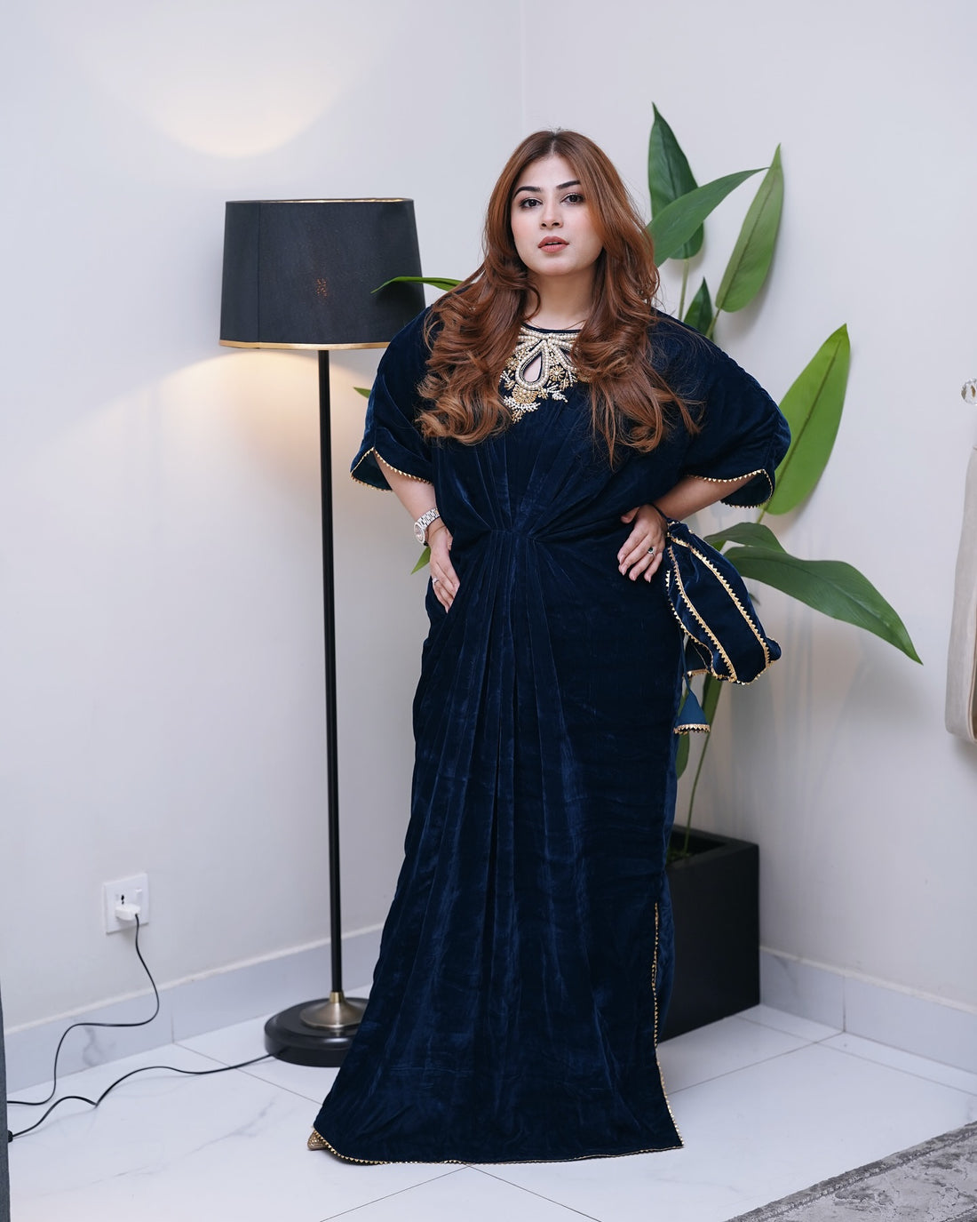 Hoorain Velvet Kaftan
