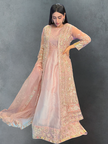 Night beauty open gown 3pc