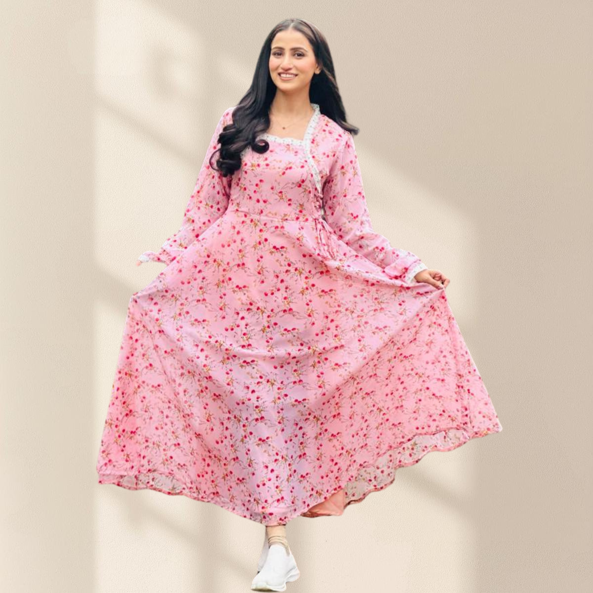 Chiffon Maxi with lace